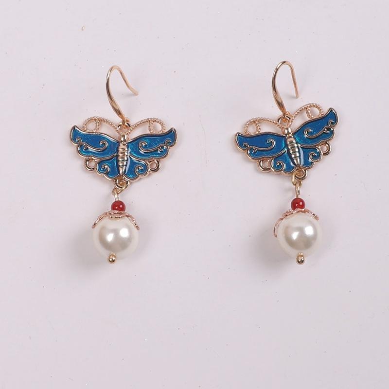 

Украшения для ушей ручной работы в классическом стиле, женские серьги, повседневные серьги в стиле чонсам белый