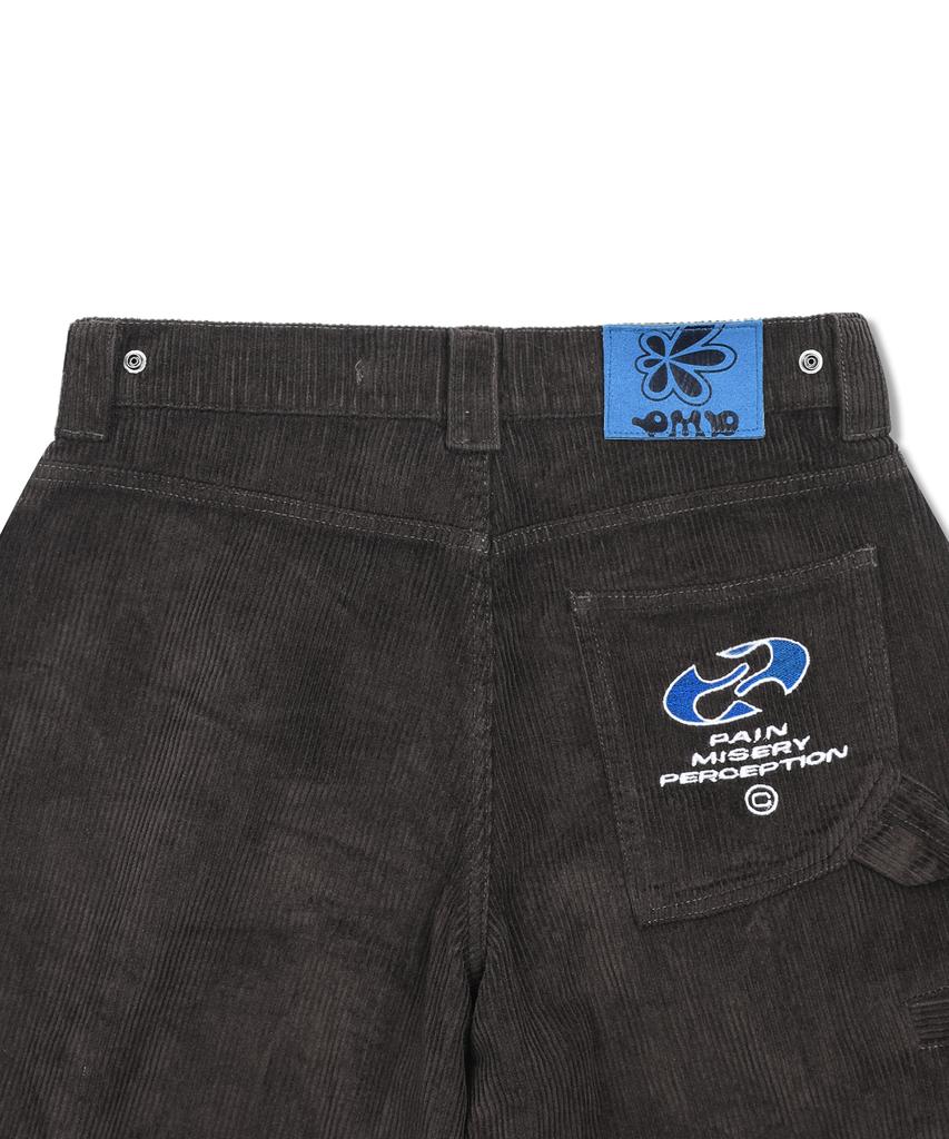 GLACK Gzp001 Double-Pleat Corduroy Balloon Pants (Brown)