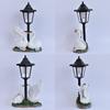 White Swan Garden Animal Sculpture Solar Lamp Resin Decorative Figurine for Patio or Balcony