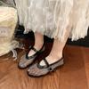 Fashion Mesh Ballet Shoes Women's Spring and Summer New Round Toe Shallow Mouth Cutout Mesh Breathable Flat Sandals