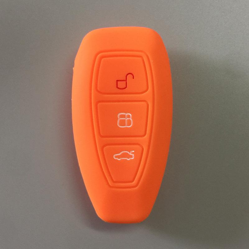 Zad Silicone Car Key Case Cover For Ford Mondeo Focus Fiesta Kuga C-Max S-Max Mk3 Replacement Auto 3 Buttons Key Protector
