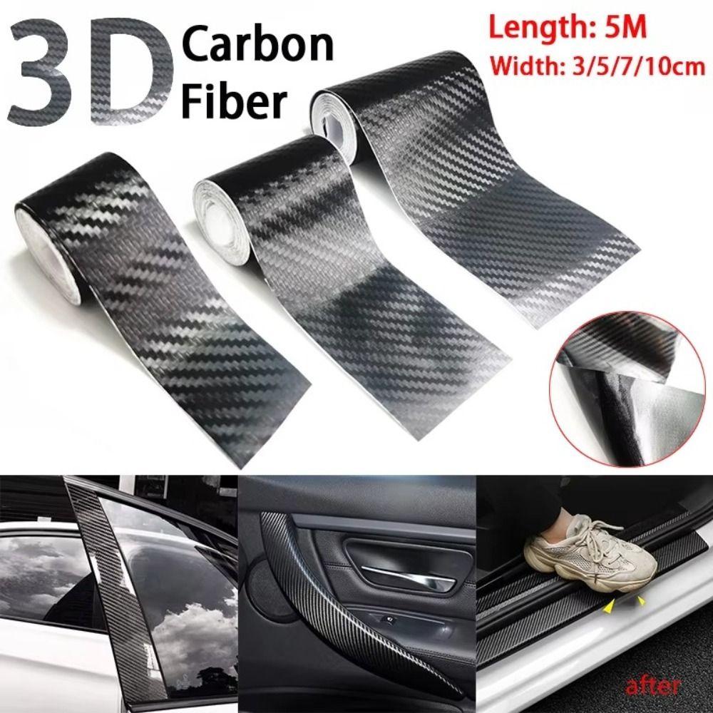 Anti Scratch Carbon Fiber Sticker 3D Car Protective Film New Car Bumper Sticker
