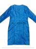 Elegante Pelle di Agnello Slim Fit Abbigliamento alla Moda Donna Blu Vestito in Pelle Morbido Autentico