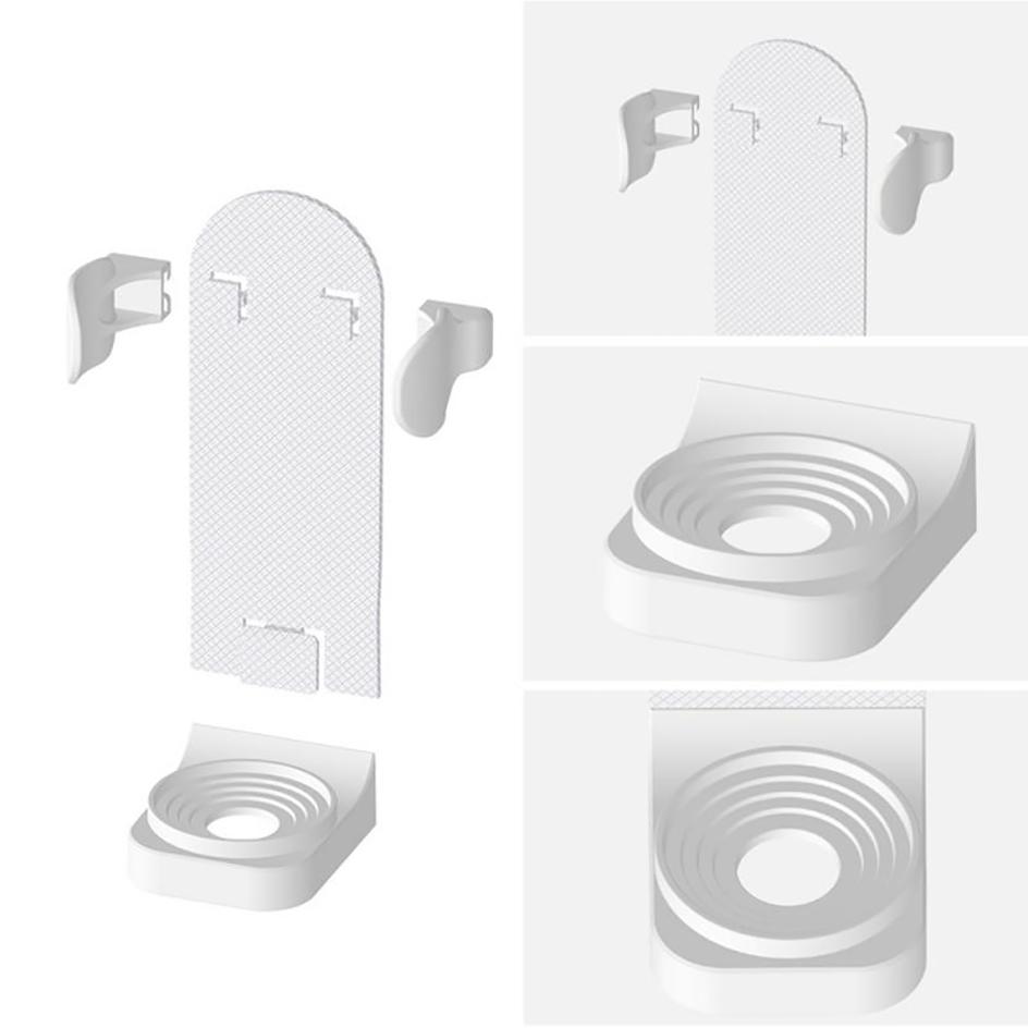 Electric Toothbrush Holder Adapt Wall-Mount Bathroom Space Saving Traceless Toothbrush Organizer Stand Adhesive Rack Accessories