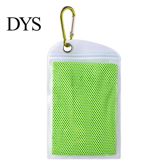 Outdoor Sports Cooling Accessory 100x30cm Unisex Towel, Portable Wrap with Carabiner, Breathable Polyester Cloth Instant Chill Towel for Workout
