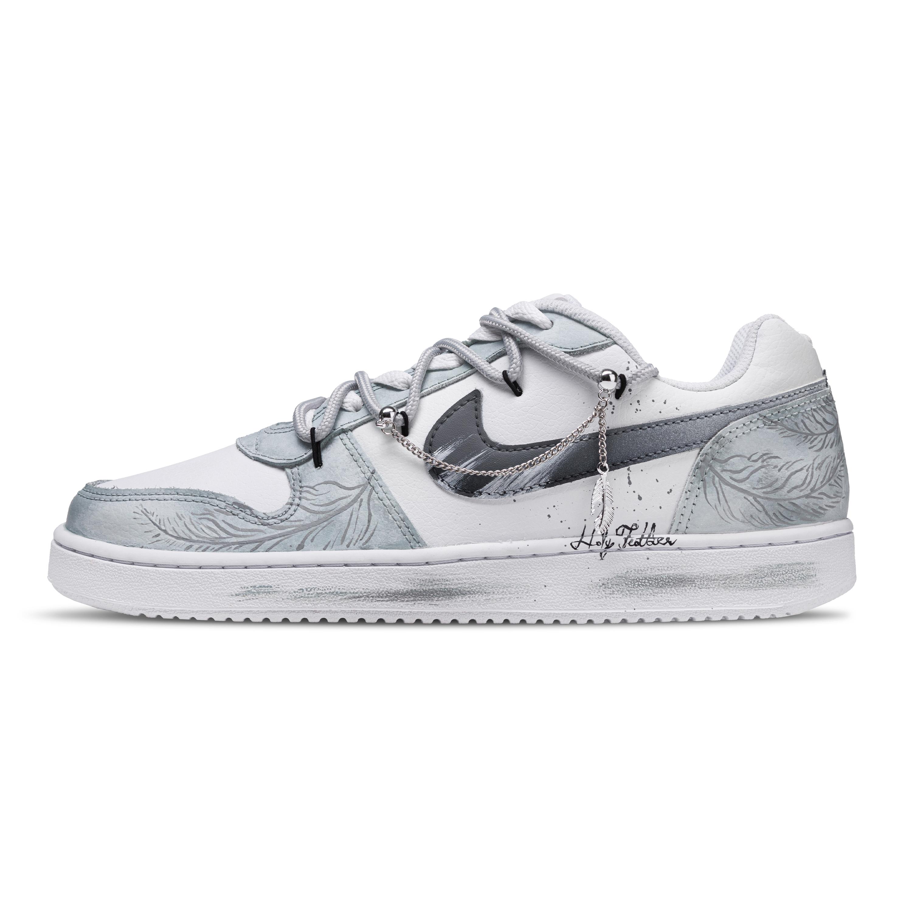 

Nike EBERNON Low top Skateboard Shoes Unisex Light Gray AQ1775-100(Team692-) 40