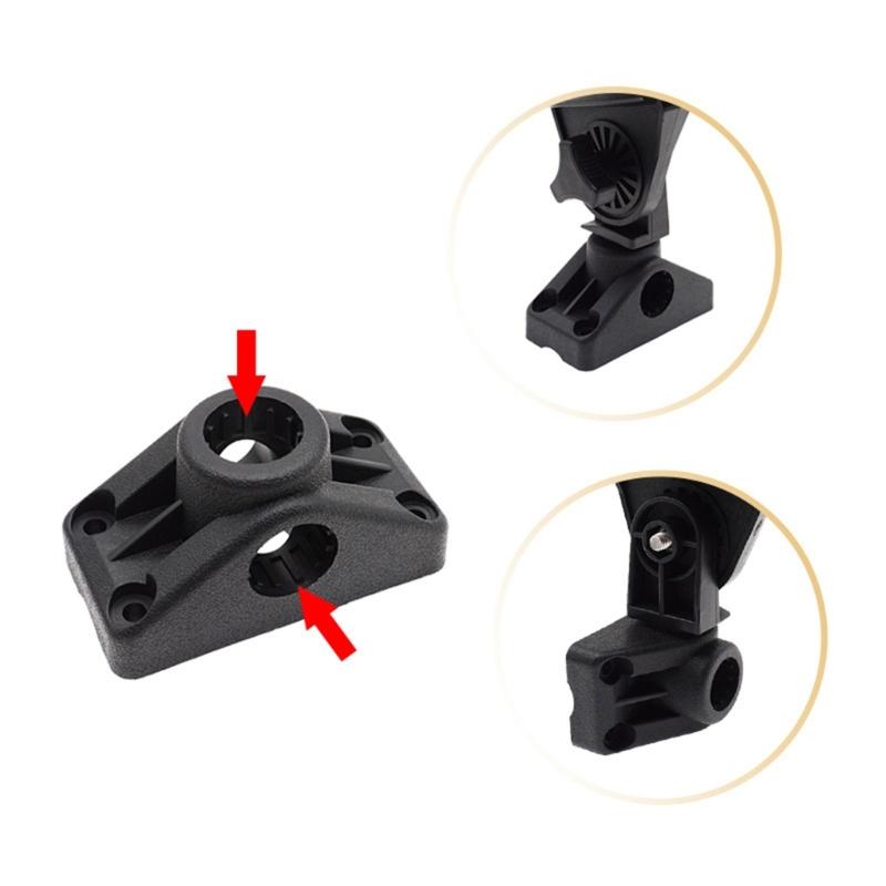 360 Degree Rotating Mounting Base Kayak Fishing Poles Holder Mount Bracket Universals Kayak Fishing Accessories
