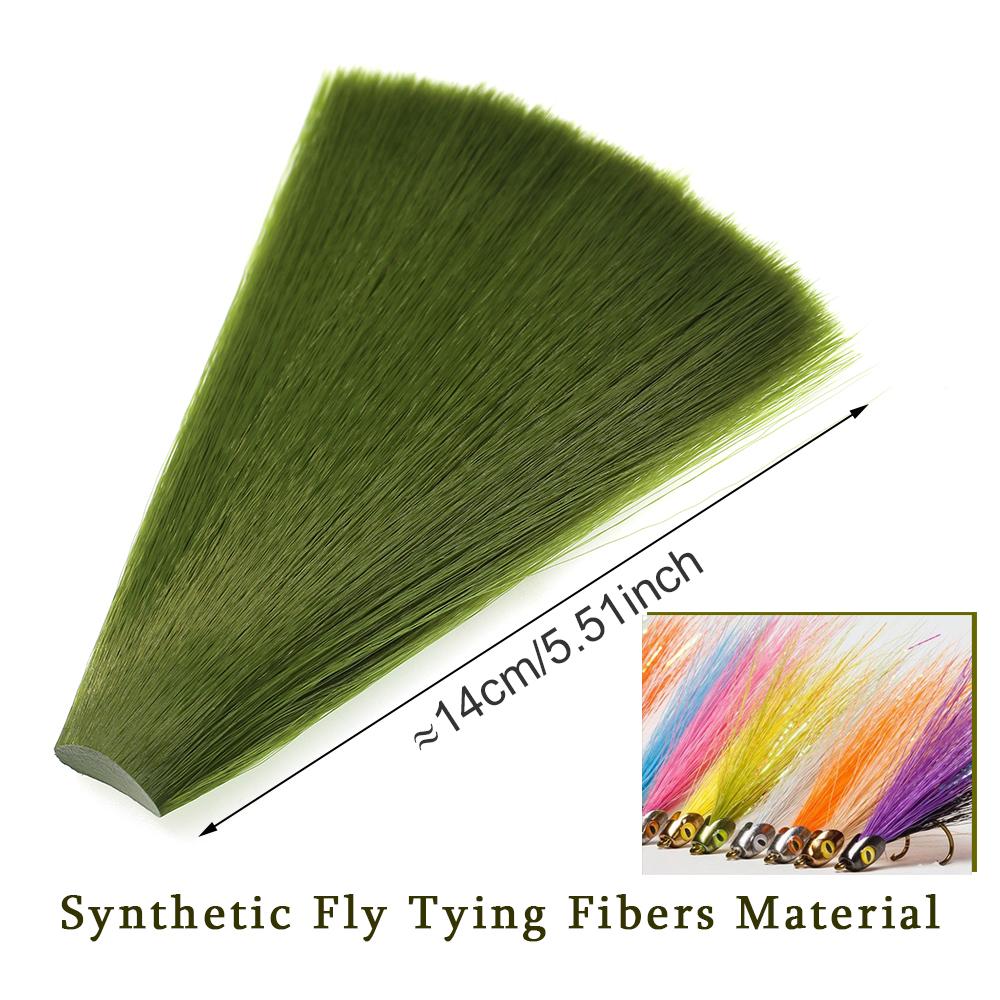 1ks syntetické umělé vlákno Bucktail vázací materiál pro nymfy Streamery Mayflys Jigové návnady Návnady pro mořský rybolov