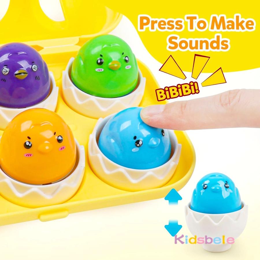 Montessori Sorting & Matching Game Plaything Easter Egg Basket Party Present Vivid Chickens Dinosaurs Shape Kid Fine Motor Skill Toy