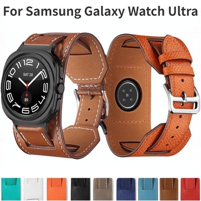 Lederen band voor Samsung Galaxy Watch Ultra 47MM 2025 Vervangbare Armband Riem voor Galaxy Watch 8 Ultra Horlogeband Accessoires