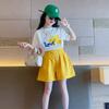 Neues stilvolles Sommer-Outfit für Mädchen Set Modisches Zweiteiler-Set für ältere Kinder