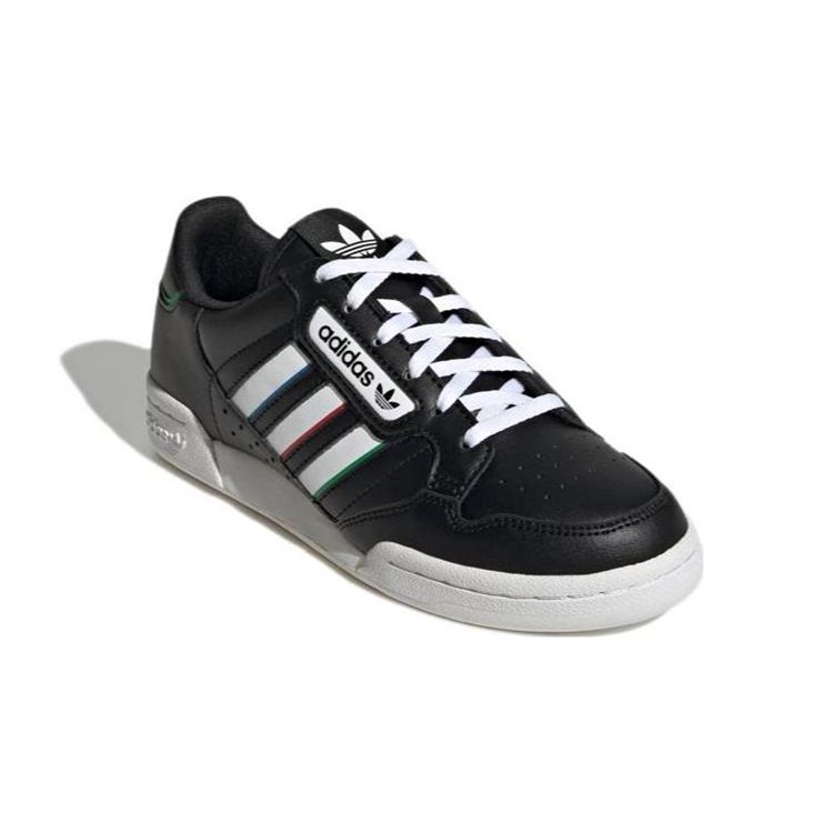 Adidas Dětské tenisky Continental 80 Stripes J Černá Bílá Živě červená Dětské tenisky Core-Black Cloud-White GW6643