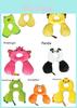 Baby Travel Neck Pillow With Cartoon Bear And Pig Patterns For Car Comfort
