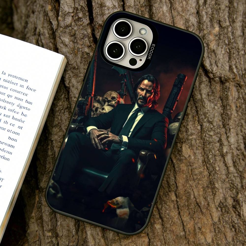 

John Wick Phone Case For iPhone 17,16,15,14,13,12,11 Plus,Pro Max,XS,Colorful Silver Black Cover iPhone16ProMax