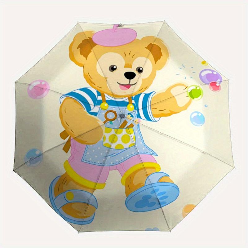

1pc Duffy Automatic Umbrella Durable Iron Frame & Plastic Handle, Sturdy Construction, Playful Design yy250821005