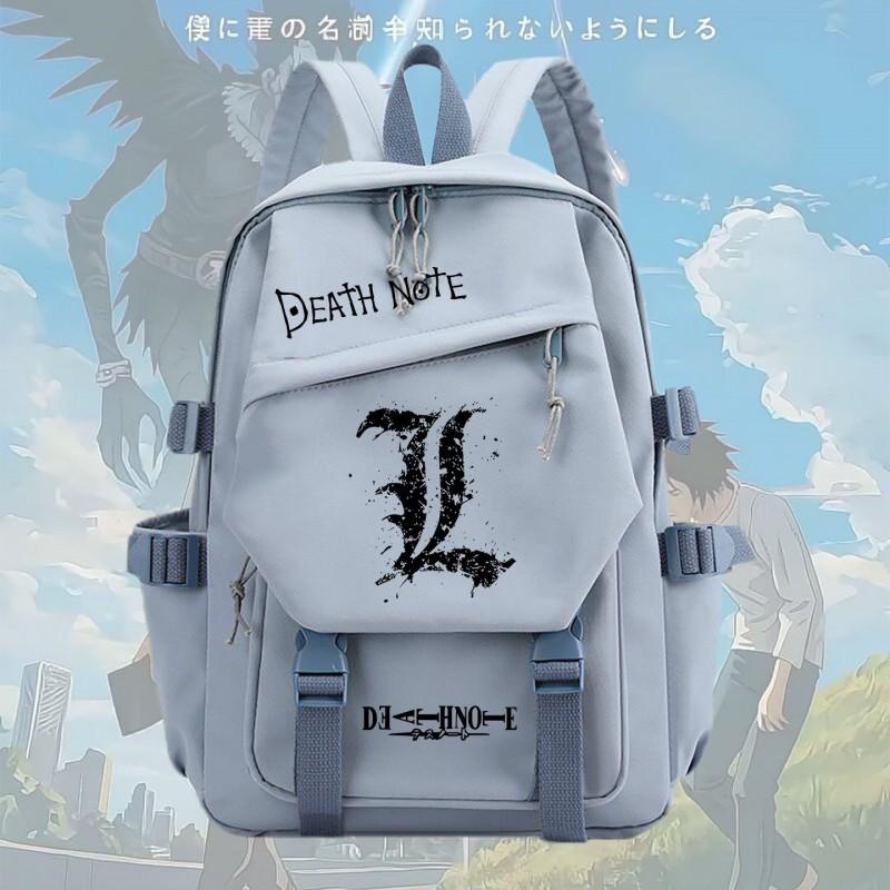 Anime Notebook L Light Yagami Cosplay School Backpack Teens Unisex Large Capacity Nylon Daily Use