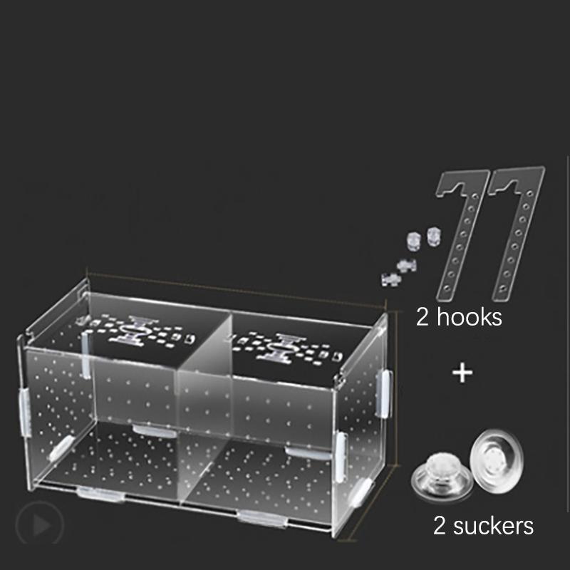 Aquarium Isolation Box Transparent Acrylic Fish Tank Small Fry Breeding Box Single Grid Double Grid Aquarium Supplies