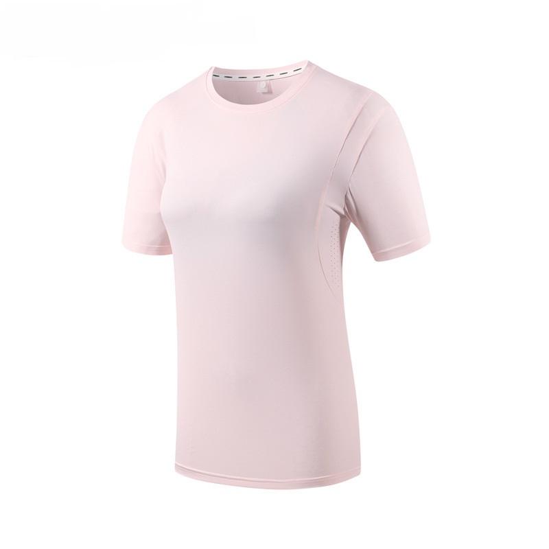 Summer Quick Drying Sunscreen Ice Silk T-shirt for Women, Running and Fitness Short Sleeved Casual Round Neck Breathable Couple Sports T-shirt