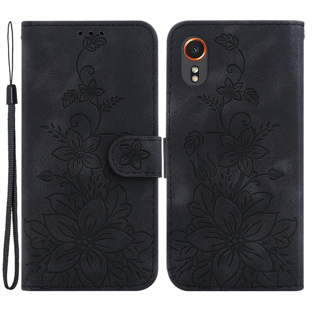 For Samsung Galaxy Xcover7 Case Flower Leather Phone Cover with Wallet Function