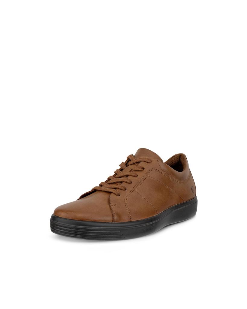 ECCO Classic Sneakers, Genuine Leather, Men's Casual Sneakers, 53734402034, CAMEL, Size 25.5 Cm, 3E