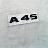 3D ABS Glossy Black Car Fender Badge Turbo 4MATIC Sticker Rear Trunk AMG Emblem A45 Logo For Mercedes Benz A 45 AMG W176 W177
