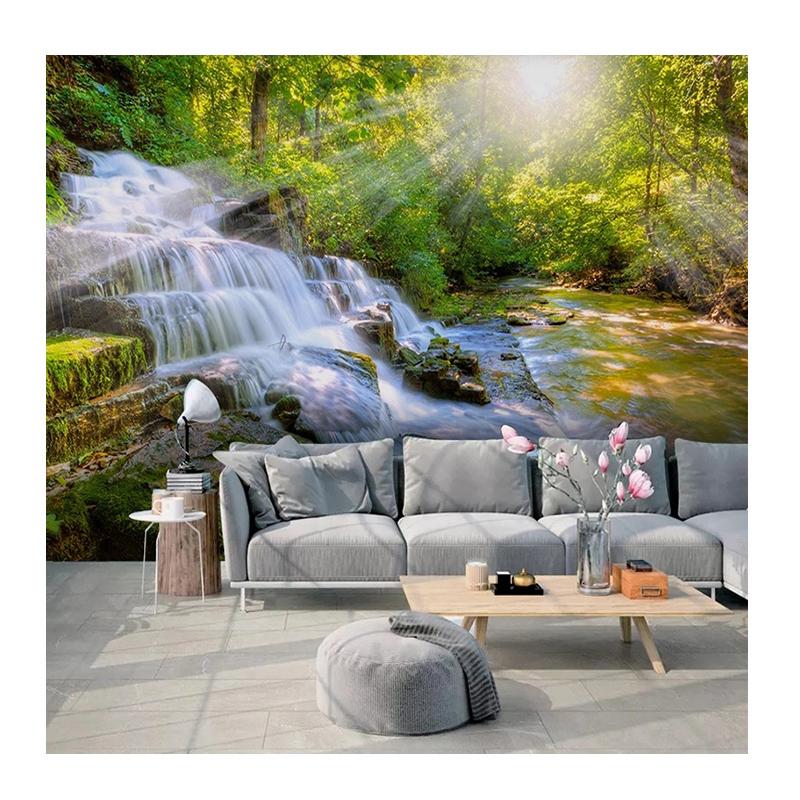 

Природный пейзаж, водопад, 3D настенные фрески, солнечный лес, обои для спальни, гостиной, дивана, фоновый декор 200 cm(W) x 140 cm(H)