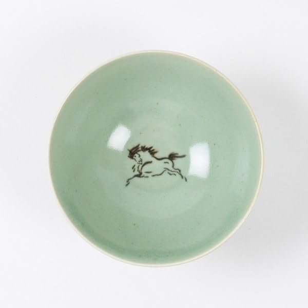 

Ohori Soma Ware Matsunaga Kiln Rice Celadon Color Respect for the Aged Day Gift Present Small Rice Bowl Cute Bowl Bowl, (Small)