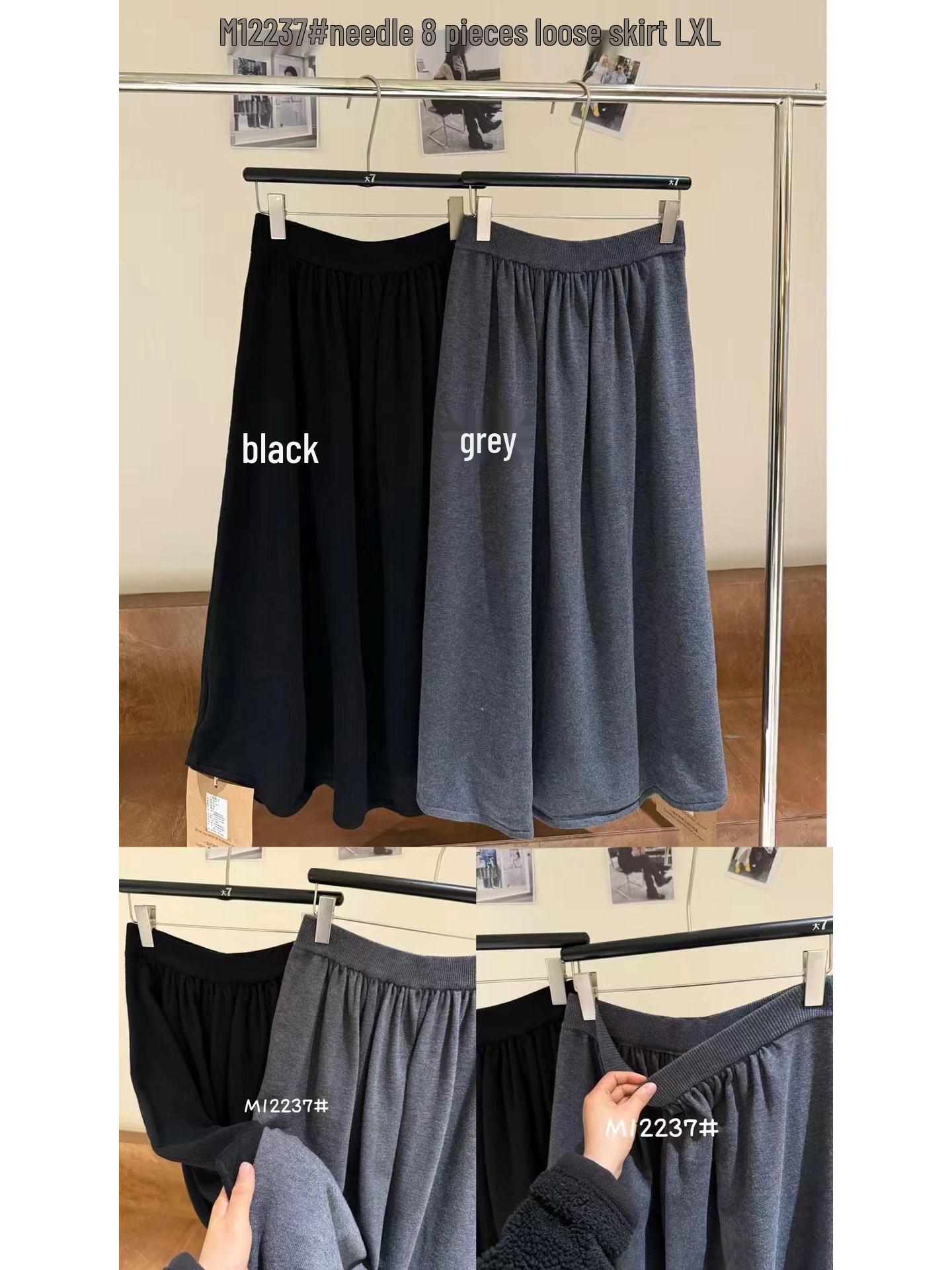 

Женское платье-макси большого размера в корейском стиле с высокой талией, весеннее трикотажное XL серый