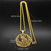 Viking Style Round Cat Pendant Stainless Steel Necklace For Men Hip Hop Sweater Chain Jewelry