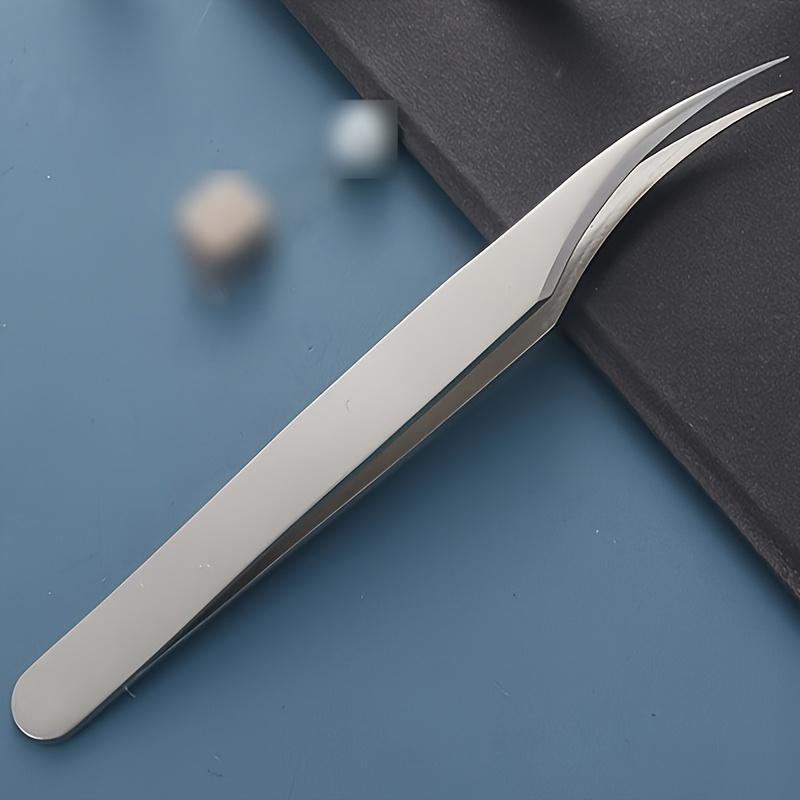 Stainless Steel Precision tweezers, super sharp, used for eyebrow and ingrown hair removal, facial and nose blackhead remover eyebrow tweezer fine tip