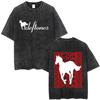 Washed Vintage Rock Band Deftones White Pony Graphic T-shirt Men Women Gothic Punk Oversized T Shirts Casual Retro Streetwear