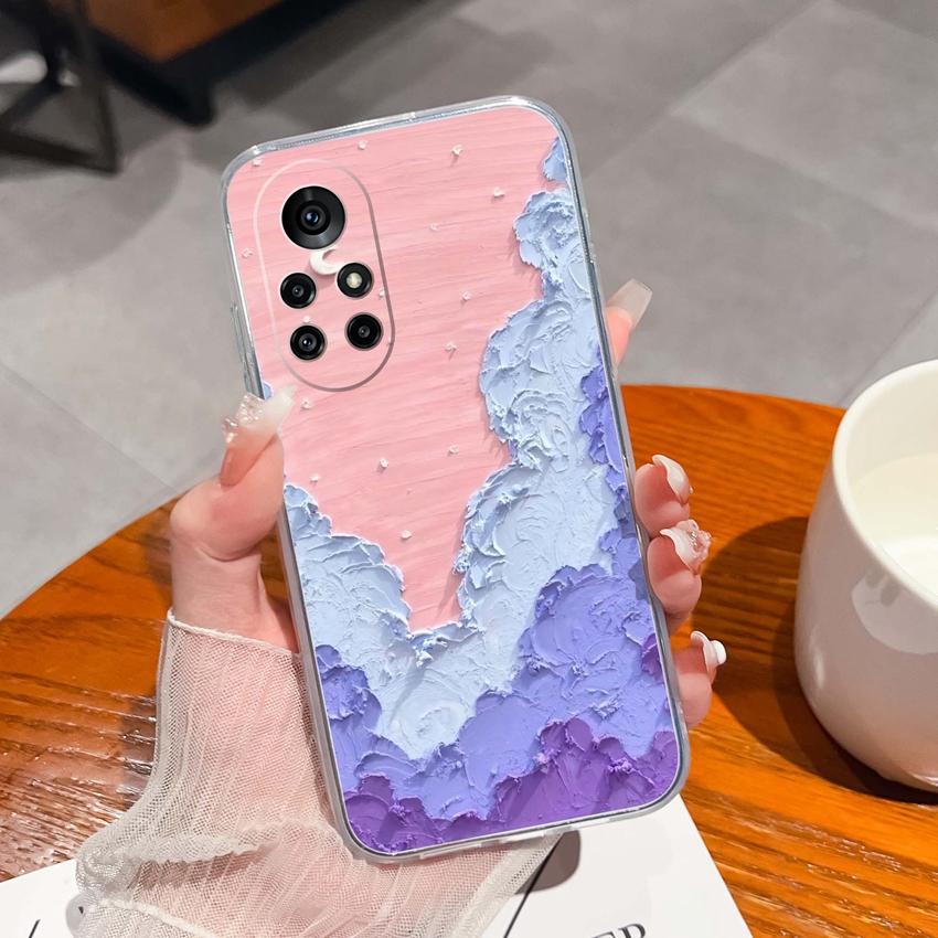 Case For Huawei Nova 8 9 10 11 Pro SE P Smart 2019 2020 Y60 Y70 Cute Black Cat Phone Cover Soft Slim TPU Shockproof Transparent Shell For Huawei Cases