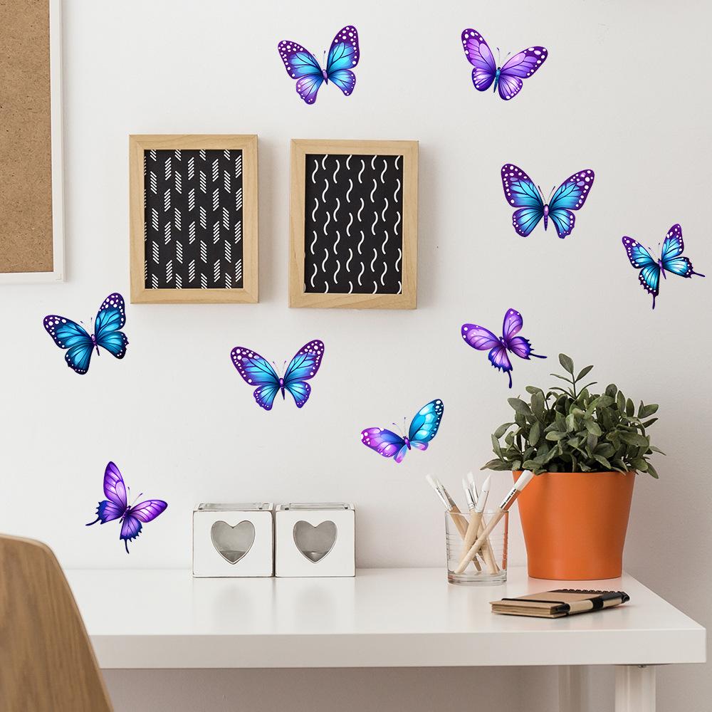Painted Butterfly Bedroom Living Room Entrance Home Background Decoration Wall Stickers