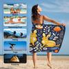 Easter Bunny Beautiful Flowers Beach Towel, Large Microfiber Quick Dry Lightweight Pool Bath Towels Sand Free Beach Blanket for