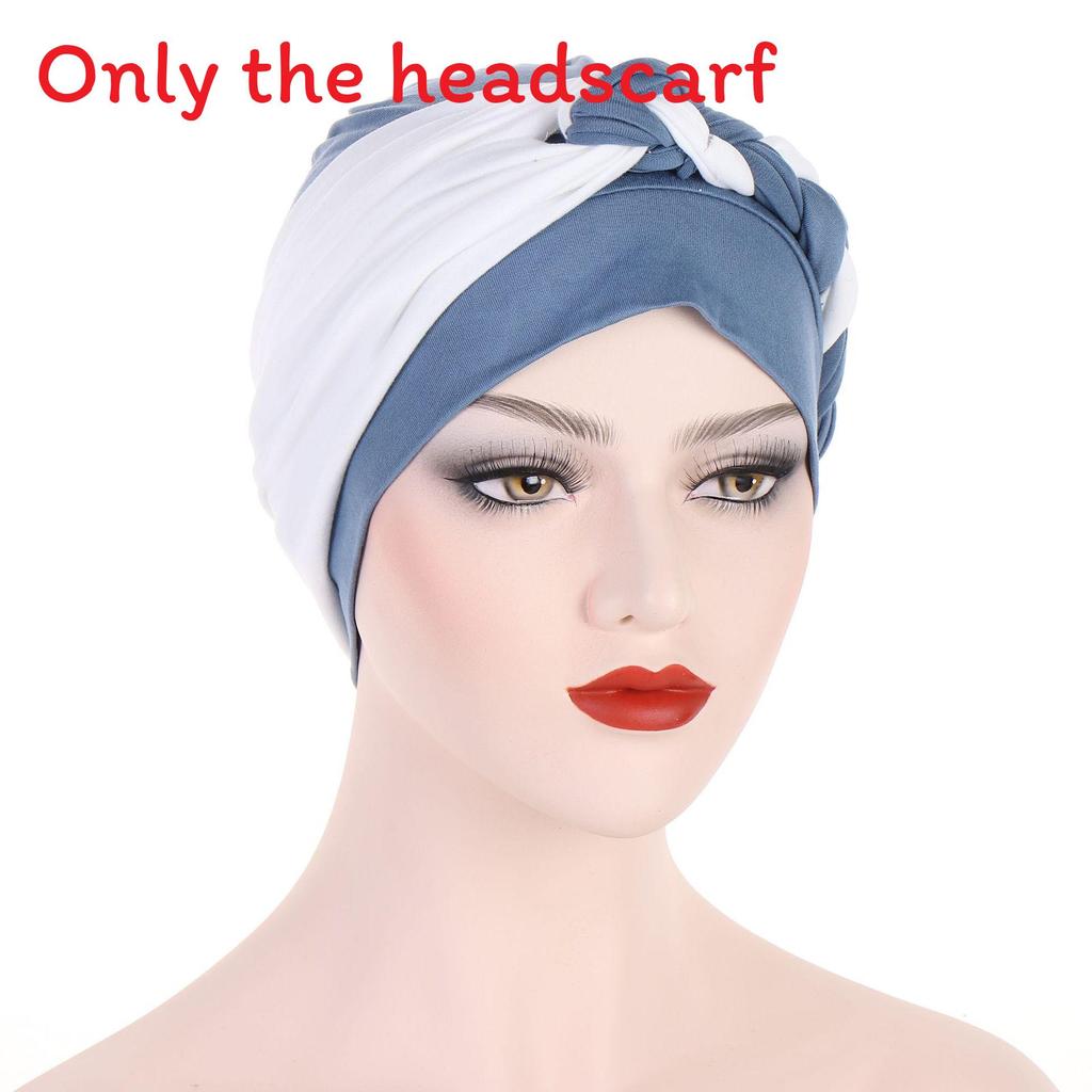 Comfortable Polyester Turban Hat With Braid Design For Men And Women