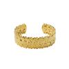 Stainless Steel Titanium Steel Exaggerated Opening Bracelet Natural Heavy Industry Beating Pattern Texture Exaggerated Personality Design Female