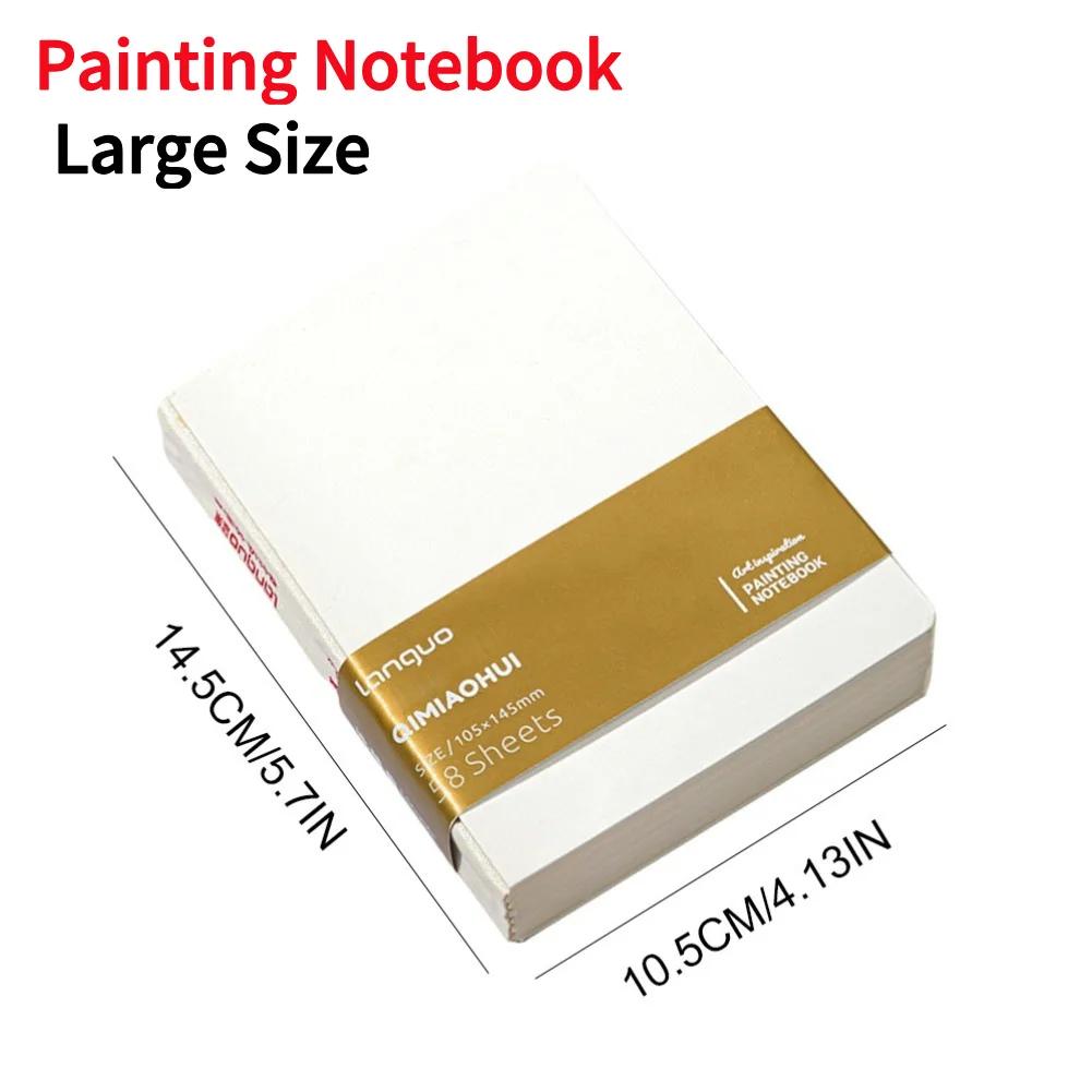 Mini Portable Watercolor Palette Set Watercolor Sketch Book with Binder Clips Portable Watercolor Travel Set for Travel Drawing