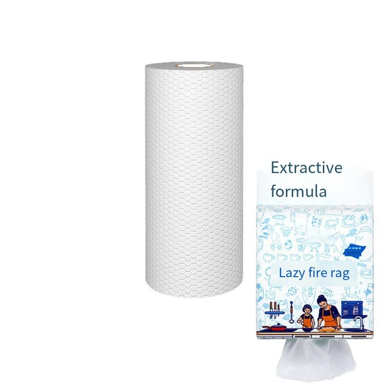 1 Roll, Kitchen Disposable Lazy Rag Thickened Washable Printing Wet and Dry Cleaning Dishwashing Non-oil Scouring Cloth