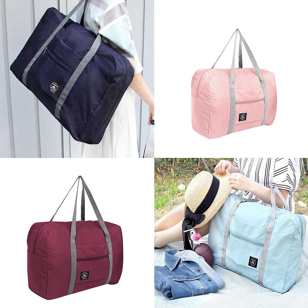Foldable Travel Storage Bag Portable Nylon Storage Bag Tote Luggage Case Suitcase Clothes Organizer