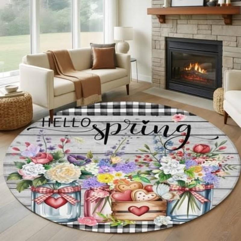 Boho Rond Tapijt Bruin Zonnestraal Geweven Textuur Tapijt Antislip Vloermat Voor Woonkamer Slaapkamer Huis Gebiedskleden Matten 40x40cm