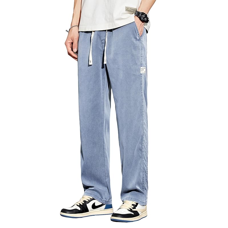 

[W Wonyo] Popularity tencel pants men s slacks cool wide pants Relaxing easy pants nimble Trousers Cool touch sensation summer clothes bottoms