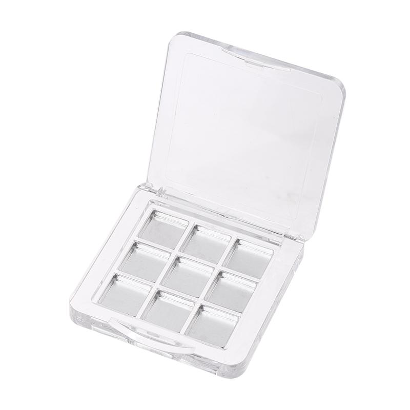 Paletă cu 9 Compartimente Goale pentru Fard de Pleoape, Recipient pentru Depozitarea Machiajului Ochilor, pentru Femei, Fete, Începători în Machiaj, Instrument DIY pentru Fard de Pleoape