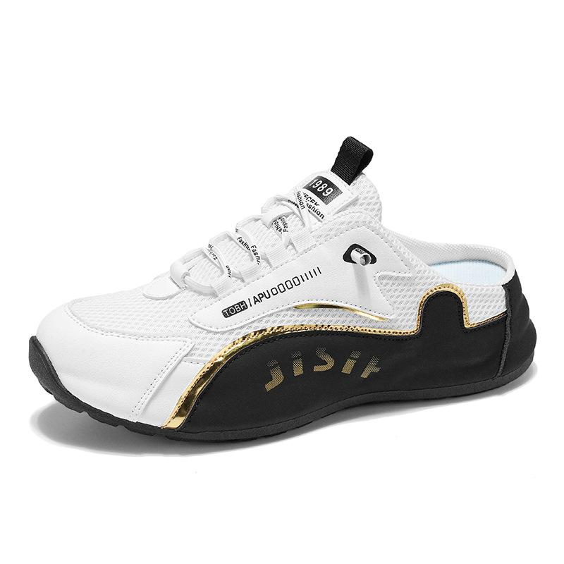 Fashion Men Half Slippers Summer Fashion Comfortable Trend Versatile Mesh Breathable Leisure Sandals Casual Shoes Large Size 39-48