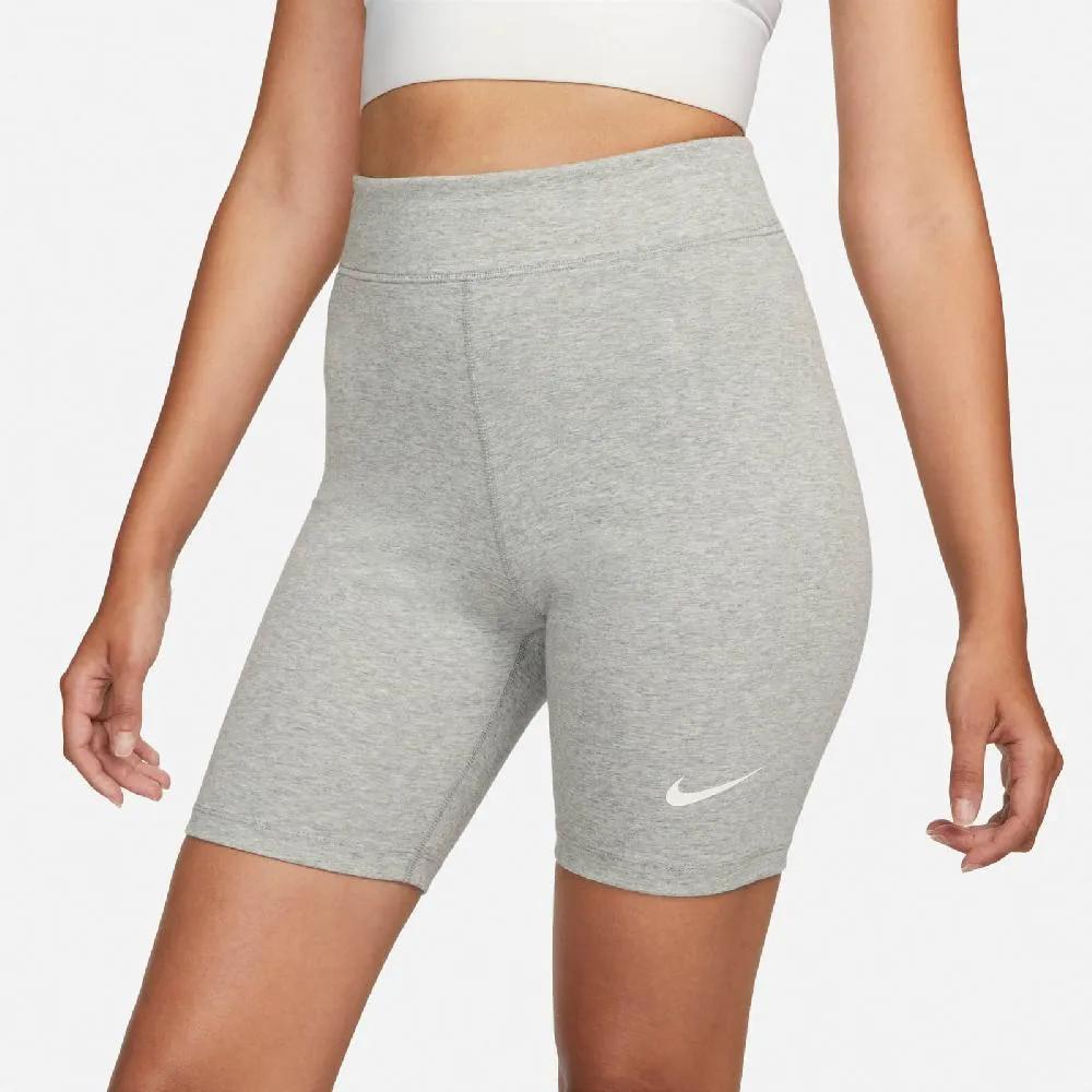 Nike Sportswear Classics Solid Slim Fit Logo Print Cycling Pants Women Bottoms Gray DV7798-063