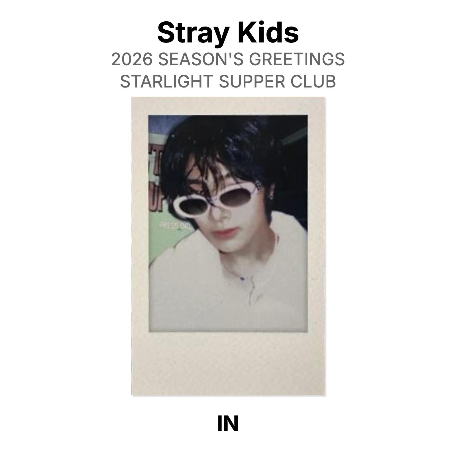 Stray Kids 2026 SEASON S GREETINGS STARLIGHT SUPPER CLUB Официальная фотокарточка I.N