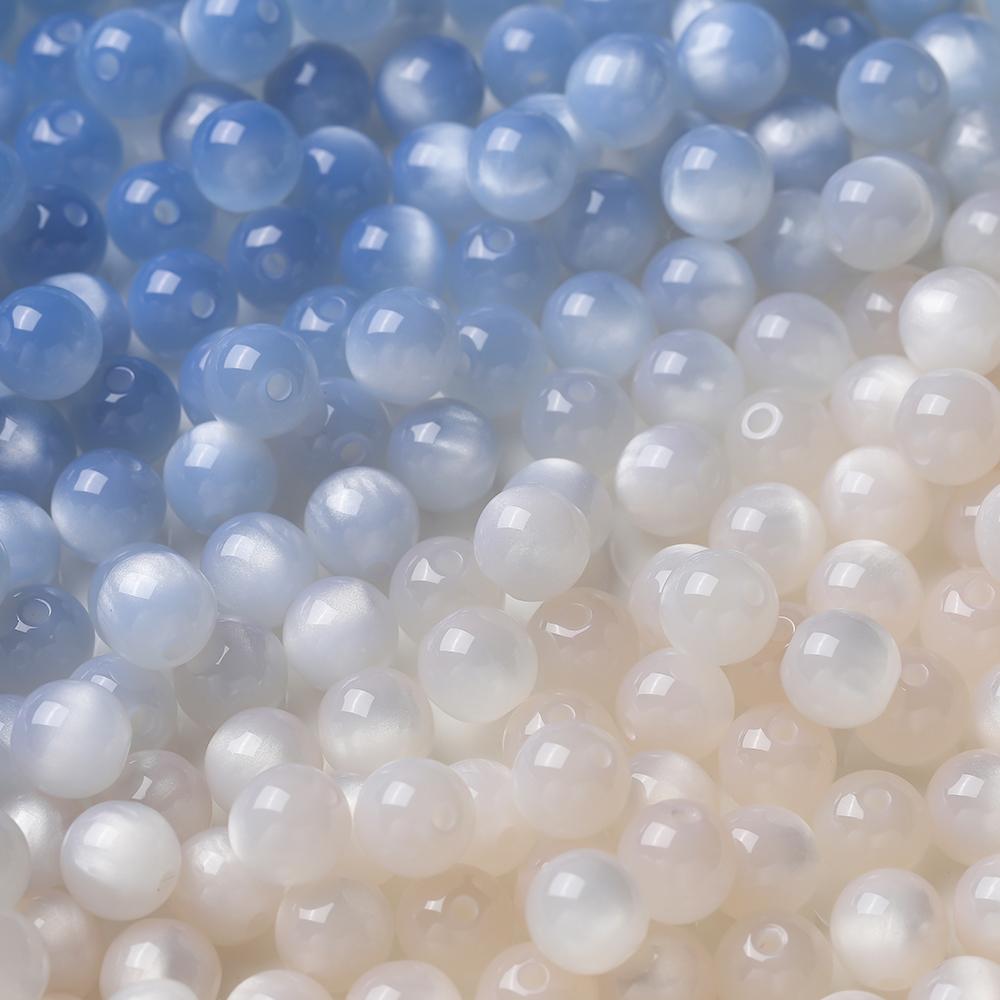 10pcs 8/10/12mm Resin Round Beads UV Changing Reactive Spacer Beads for DIY Necklace Bracelet Earring Jewelry Making Accessories