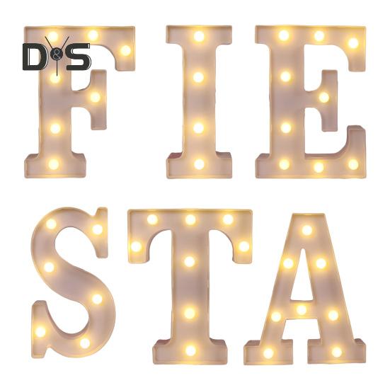 

6 шт. светодиодных буквенных огней с мягким свечением, простые в использовании, работающие от батареек, ночные светильники, украшения для мексиканской вечеринки 16 cm