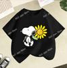 Snoopys Kids TShirt Anime Boys Girls Short Sleeve Tops Summer Breathable Baby Cartoon Tees Cute Dog Print Clothes Birthday Gifts