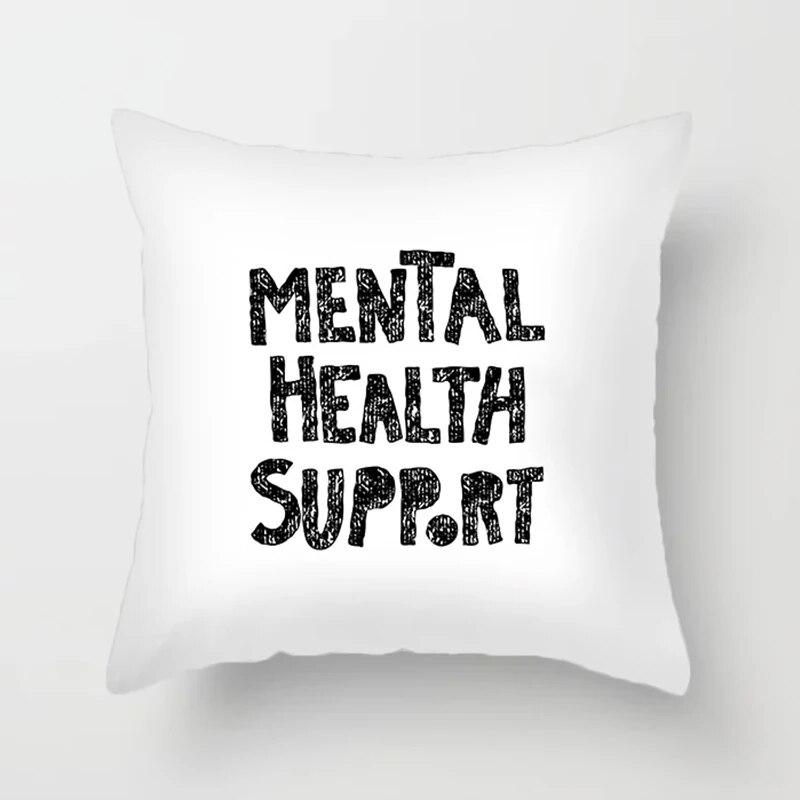 Black Pillowcase Printed  Bedroom Living Room Sofa Cushion Cover