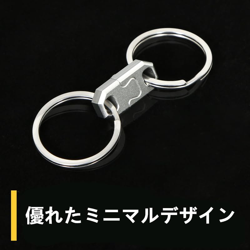 Magnetic Set of Magnetic Quick Portable Corner T-ENGINE Keychains, 2, Aluminum, Hook, Carabiner, Anti-Loss, Release, Compact, Lightweight, (Square 02)